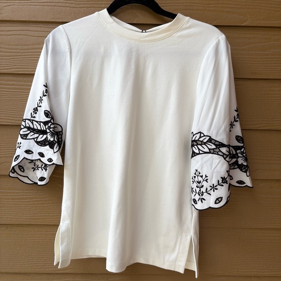 Kobi Halperin Julia Contrast Eyelet Blouse Size XS - Picture 1 of 7